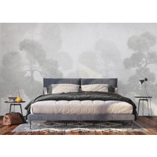 Ein beruhigendes Fototapete von einem Ostgarten im Schlafzimmer, schafft eine ruhige und meditative Atmosphäre zum Entspannen.