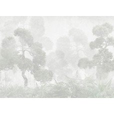 Fototapete mit einem ruhigen Ostgarten, voll harmonischer Elemente wie Bonsai-Bäumen, Steinwegen und ruhigen Wasserpartien, perfekt für eine ruhige und elegante Ausstrahlung.