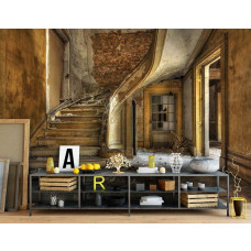 Eine Fototapete mit einem alten Gebäude für das Büro.