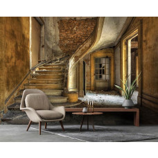 Eine Fototapete mit einem alten Gebäude für das Wohnzimmer und den Wohnraum.