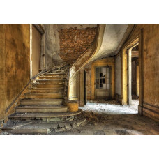 Fototapete mit einem alten Gebäude, historisch und industriell.