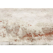 Alte Backsteinmauer mit verwitterten Steinen, in einem Vintage- und Industriestil auf dieser robusten Fototapete.