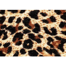 Eine Nahaufnahme-Fototapete mit einem Leopardenprint in scharfen Details.