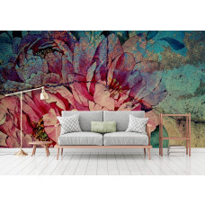 Fototapete mit Pfingstrosen und Pfingstrosenblüten für das Schlafzimmer und Wohnzimmer.