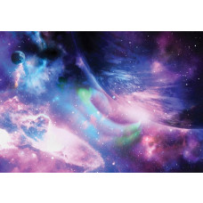 Planeten und Galaxien im Universum auf dieser Fototapete, mit einem tiefen und endlosen Weltraumgefühl.