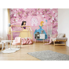 Eine Fototapete mit einem Prinzessinnenschloss aus einem Märchen für das Kinderzimmer und Mädchenzimmer.