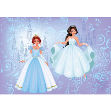 Fototapete mit einer Prinzessin Ball mit einem Schloss, märchenhaft und elegant.