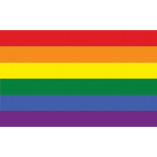 Fototapete mit Regenbogenflagge, bunt und lebendig.