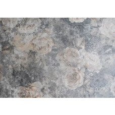 Graue Rosen auf einer Betonwand, eine Fototapete mit einem modernen und minimalistischen Stil.