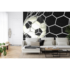 Eine Fototapete mit einem brillanten Tormoment eingefangen.