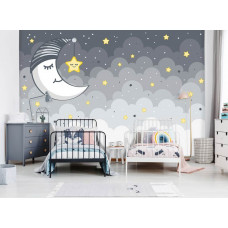 Eine Fototapete mit dem Text 