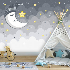 Eine Fototapete mit dem Text 