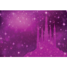 Fototapete eines Märchenschlosses mit einer Prinzessin und Sternen.