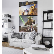 Eine Fototapete mit Star Wars Moments: Rebels, sichtbar in einem Kinderzimmer.