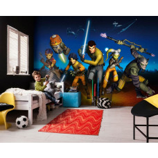 Eine Star Wars-Fototapete mit Rebellen in einer aufregenden Verfolgungsjagd.