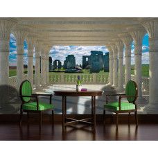 Eine Fototapete mit Stonehenge in einem 3D-Effekt für die Küche.