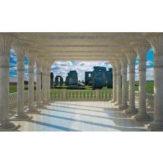 Stonehenge-Ansicht, Fototapete mit einer 3D-Ansicht des Monuments für einen historischen Look.