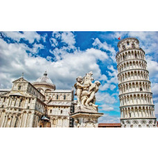 Fototapete des Turms von Pisa, italienisches Denkmal.