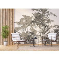 Fototapete mit einer tropischen Komposition in einem Geschäftsraum, fügt der Arbeitsumgebung eine energische und inspirierende Note hinzu.