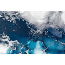 Eine Fototapete aus türkisfarbenem Marmor, abstrahiert mit faszinierenden Mustern und künstlerischen Linien.