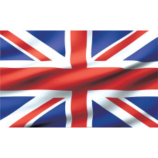 Unionsflagge Großbritanniens auf einer Fototapete.