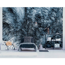 Eine Fototapete mit Tierfellmustern, ideal für ein Kinderzimmer.