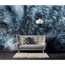 Eine Fototapete mit Tierfellmustern, passend für ein modernes Wohnzimmer.