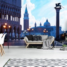Fototapete der Stadt Venedig in Italien, ein schönes Stadtbild auf Vliestapete für Schlafzimmer und Wohnzimmer.