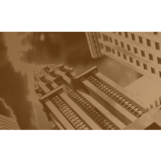 Fototapete eines Vintage-Gebäudes mit einer künstlerischen Darstellung alter Architektur im nostalgischen Stil.