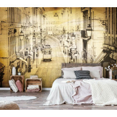 Eine Fototapete mit einer zeitlosen Stadt-Atmosphäre, geeignet für verschiedene Innenräume.