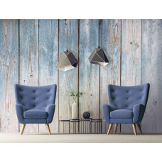 Fototapete Vintage Holzbretter und alte Wand mit Vliestapete im Wohnzimmer.