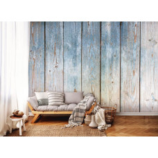 Fototapete Vintage Holzbretter und alte Wand mit Vliestapete XXL im Wohnzimmer und Schlafzimmer.