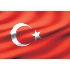 Türkische Flagge auf Fototapete, Symbol der Türkei.