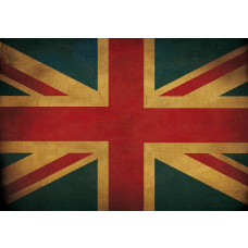 Die Flagge des Vereinigten Königreichs auf einer Fototapete dargestellt, Union Jack.