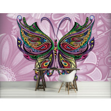 Abstraktes Gemälde eines Schmetterlings im Kunststil für das Büro.