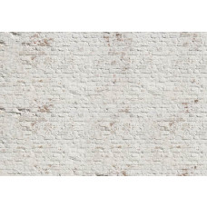 Weiße Ziegelwand, mit einer authentischen und realistischen Textur, ideal für industrielle Räume auf dieser Fototapete.