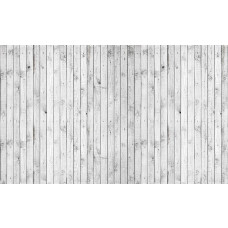 Weiße Holzregale, Fototapete ideal für ein ruhiges Schlafzimmer oder Büro mit einem rustikalen Gefühl.