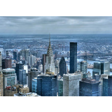 Ein Fototapet von Wolkenkratzern in der Skyline von New York.