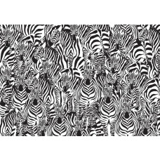 Mosaik eines Zebras, mit abstrakten Linien und detaillierten Mustern auf dieser einzigartigen und verspielten Fototapete.
