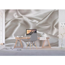 Eine Fototapete aus Seidenstoff in einer dezenten Farbe, ideal für einen eleganten Look in einem Büro.