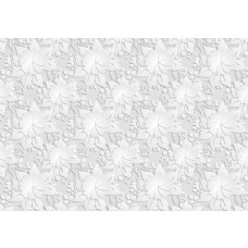 Silbernes Blumenmuster, abstrakte und kunstvolle Fototapete für einen modernen und eleganten Raum.