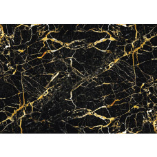 Schwarz-goldene Fototapete, Marmor und luxuriöser industrieller Look.
