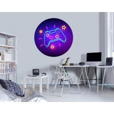 Ein Spieltapetenkreis mit einem dynamischen Design für ein Spielzimmer im Jugendzimmer.