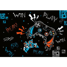 Detaillierte Darstellung von PlayStation- und Nintendo-Controllern in einer dynamischen Komposition, perfekt für einen echten Spiele-Liebhaber.