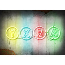 Ikonische Xbox-Symbole und Neon-Effekte auf Betonhintergrund – perfekt für ein cooles, modernes Gaming-Zimmer.