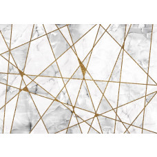 Luxuriöse Marmormuster mit goldenen Akzenten, gemischt mit industriellen Details für ein modernes Design.