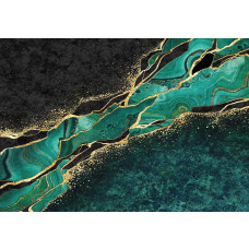 Gold und Pastellfarben kommen in dieser Marmor-Fototapete zusammen und schaffen ein farbenfrohes und einzigartiges Design.