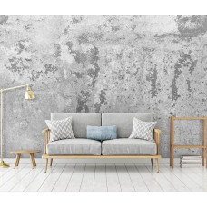 Eine industrielle Fototapete mit Beton für das Wohnzimmer.