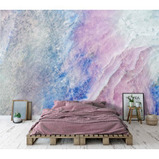 Eine moderne Vliestapete mit einer industriellen Marmorwand, geeignet für ein Schlafzimmer.