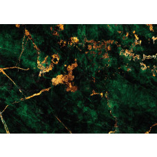 Grüne und goldene Marmor-Details, perfekt für einen Raum, der eine raffinierte und natürliche Atmosphäre ausstrahlen soll.